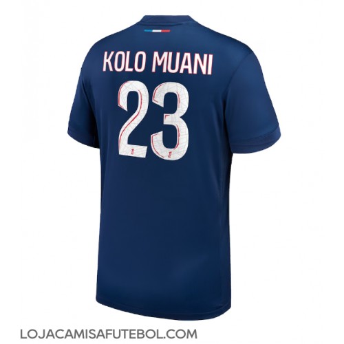 Camisa de Futebol Paris Saint-Germain Randal Kolo Muani #23 Equipamento Principal 2024-25 Manga Curta